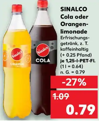 Kaufland SINALCO Cola oder Orangenlimonade Angebot