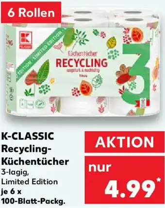 Kaufland K-CLASSIC Recycling Küchentücher Angebot