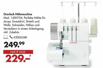 Galeria Singer Overlock Nähmaschine Angebot