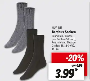 Lidl Nur die bambus-socken Angebot