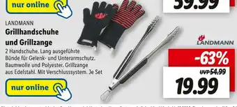 Lidl Landmann grillhandschuhe und grillzange Angebot