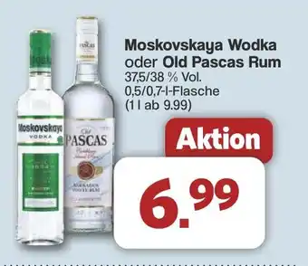 Famila Nord West Moskovskaya Wodka oder Old Pascas Rum Angebot