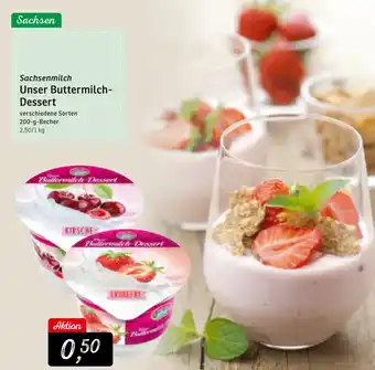 KONSUM Sachsenmilch Unser Buttermilch Dessert Angebot