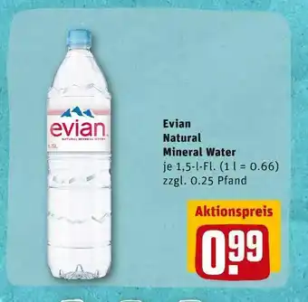 REWE Evian natural mineral water Angebot