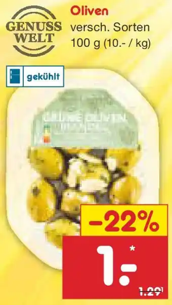 Netto Marken-Discount GENUSS WELT Oliven Angebot