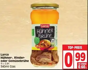 Edeka Larco Hühner, Rinder oder Gemüsebrühe 340ml Angebot
