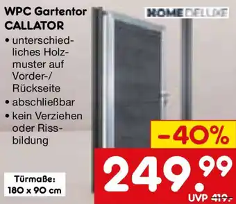 Netto Marken-Discount Home Deluxe WPC Gartentor CALLATOR Angebot