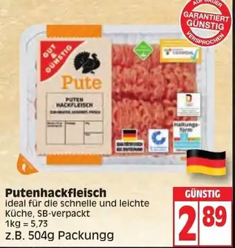 Edeka Putenhackfleisch 504g Angebot