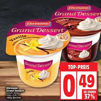 Edeka Ehrmann Grand Dessert 190g becher Angebot