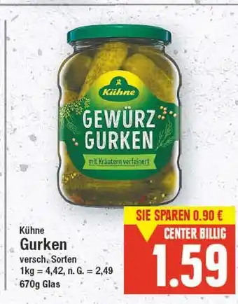 E-Center Kühne gewürzgurken Angebot