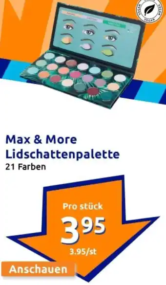 Action Max & More Lidschattenpalette Angebot