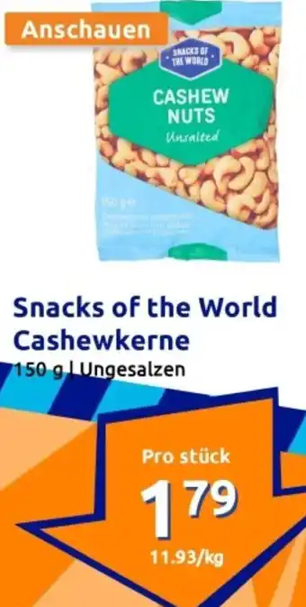 Action Snacks of the World Cashewkerne Angebot