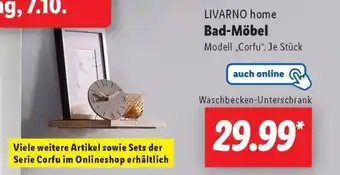 Lidl LIVARNO home Waschbecken-Unterschrank Angebot
