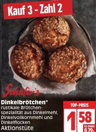 Edeka Schäfer's Dinkelbrötchen Angebot