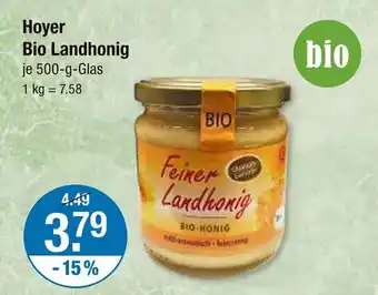 V Markt Hoyer bio landhonig Angebot