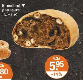 V Markt Birnenbrot Angebot