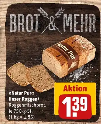 REWE Brot & mehr natur pur unser roggen Angebot