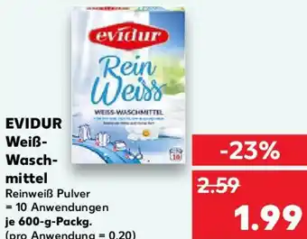 Kaufland EVIDUR Weiß Waschmittel Angebot