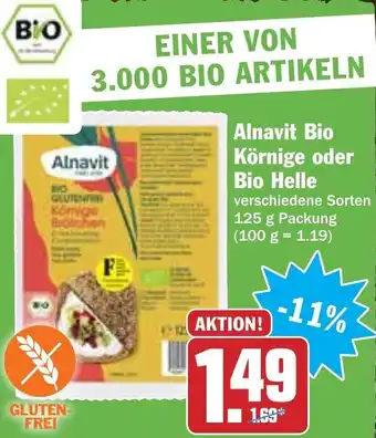 Hit Alnavit Bio Körnige oder Bio Helle 125 g Angebot