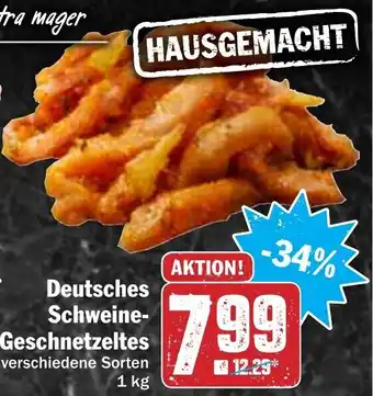 Hit Deutsches Schweine-Geschnetzeltes 1kg Angebot