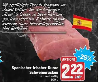 Hit Spanischer frischer Duroc Schweinenacken 100g Angebot