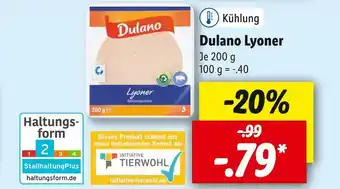 Lidl Dulano lyoner Angebot