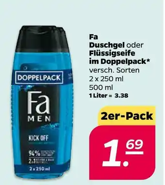 NETTO Fa duschgel oder flüssigseife im doppelpack Angebot