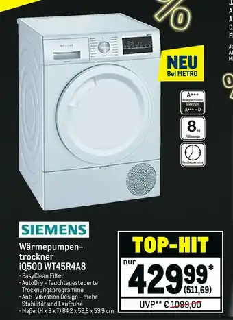 METRO Siemens wärmepumpentrockner Angebot