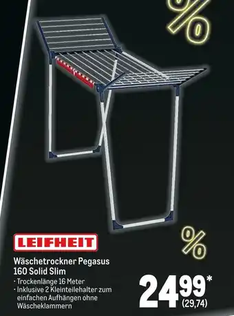 METRO Leifheit wäschetrockner pegasus 160 solid slim Angebot