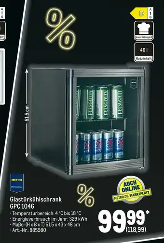 METRO Glastürkühlschrank Angebot