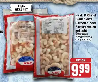 Hit Haak & Christ Blanchierte Garnelen oder Partygarnelen gekocht 800 g Angebot