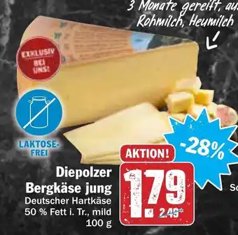 Hit Diepolzer Bergkäse jung 100 g Angebot