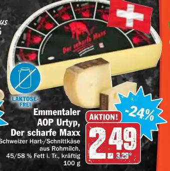 Hit Emmentaler AOP Urtyp, Der scharfe Maxx 100 g Angebot