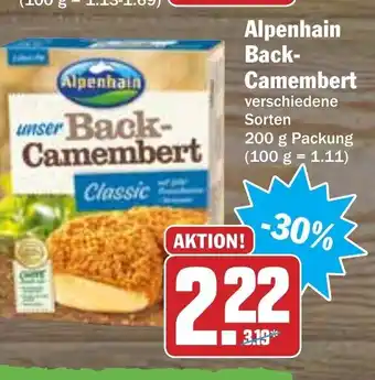 Hit Alpenhain Back-Camembert 200 g Angebot