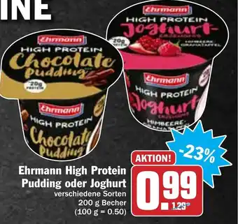 Hit Ehrmann High Protein Pudding oder Joghurt 200 g Angebot