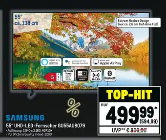 METRO Samsung 55 UHD-LED-Fernseher GU55AU8079 Angebot