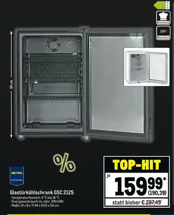 METRO Glasturkuhlschrank GSC 2125 Angebot