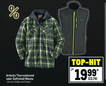 METRO Arbeits Thermohemd oder Softshell weste Angebot