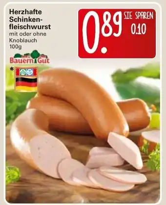 WEZ Herzhafte Schinken-fleischwurst 100g Angebot