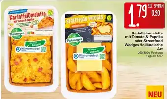 WEZ Kartoffelomelette mit Tomate & Paprika oder Streetfood Wedges Hollandische Art 300g Angebot