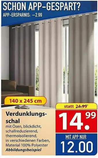 Famila Nord Ost Verdunklungsschal Angebot