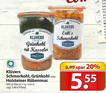 Famila Nord Ost Klüvers Schmorkohl, Grünkohl Oder Holsteiner Rübenmus Angebot