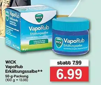 Famila Nord West Wick Vaporub Erkältungssalbe Angebot