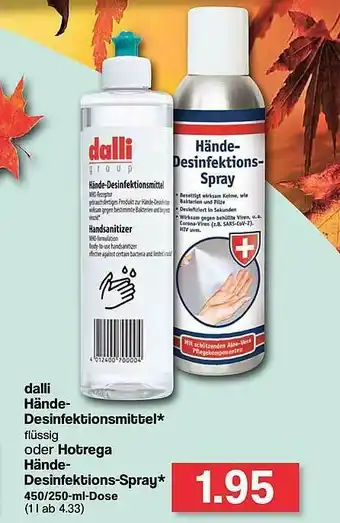 Famila Nord West Dalli Hände-desinfektionsmittel Oder Hotrega Hände-desinfektions-spray Angebot