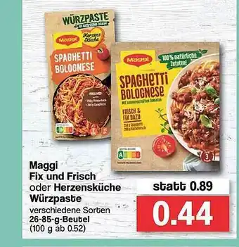 Famila Nord West Maggi Fix Und Frisch Oder Herzensküche Würzpaste Angebot