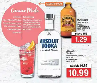 Famila Nord West Absolut Vodka Oder Bundaberg Angebot