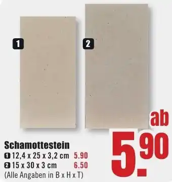 B1 Discount Baumarkt Schamottestein Angebot