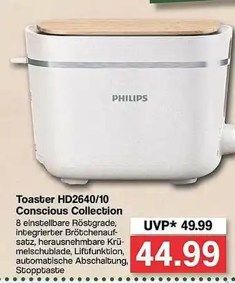 Famila Nord West Toaster Hd2640.10 Conscious Collection Angebot