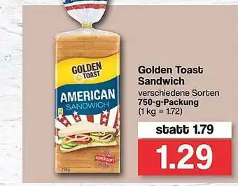 Famila Nord West Golden Toast Sandwich Angebot