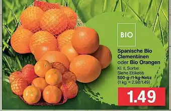 Famila Nord West Spanische Bio Clementinen Oder Bio Orangen Angebot